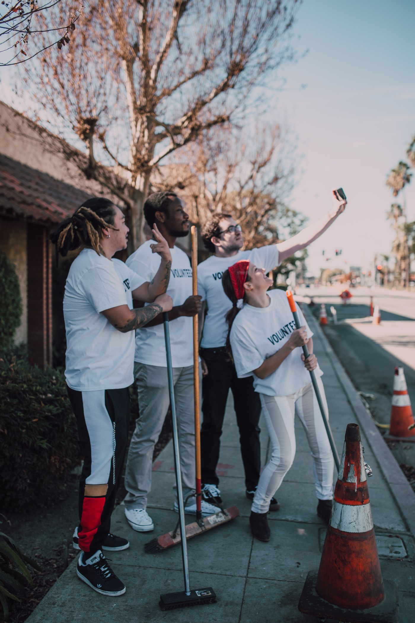 Community volunteers working together to improve their neighborhood